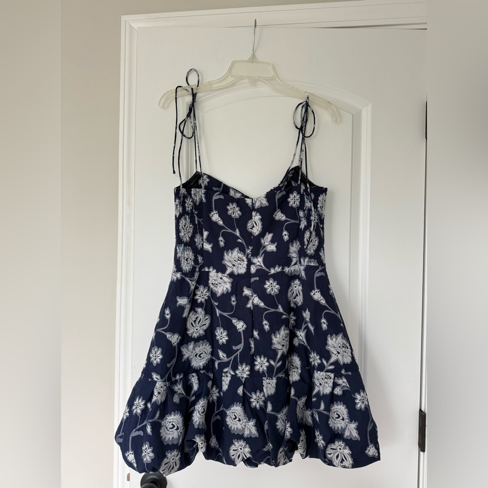 Amanda Uprichard Ivy Skort Bubble Romper Navy and White